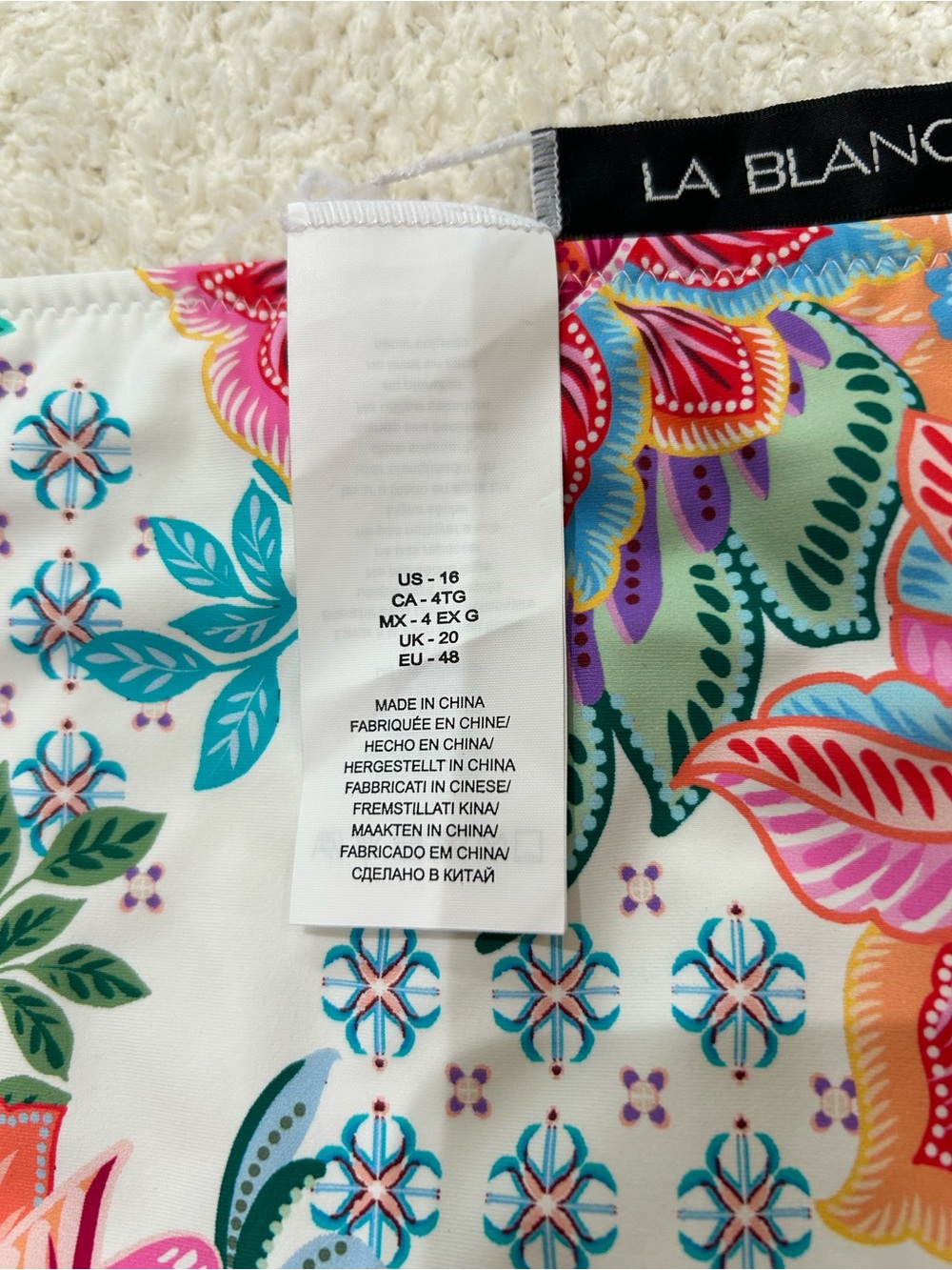 La Blanca Rivera Resort Floral Halter Tankini Swimsuit Set NWT Sz 16 Coastal - Picture 11 of 11